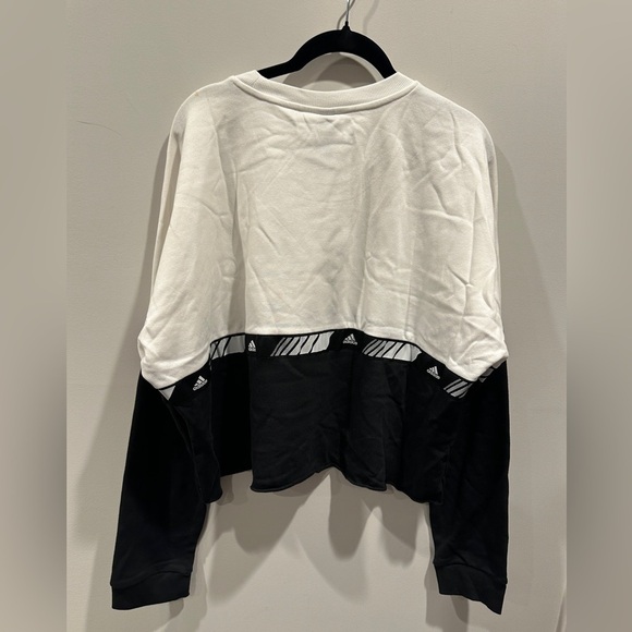 Adidas Hyoer Crue Women's Black and White Long Sleeve Top - Picture 2 of 4
